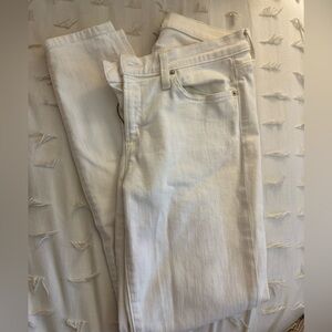 J. Crew Toothpick White Skinny Jeans